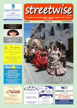 Cover page of Streetwise Magazine in Spain, issue 2023 05 no. 302 with link