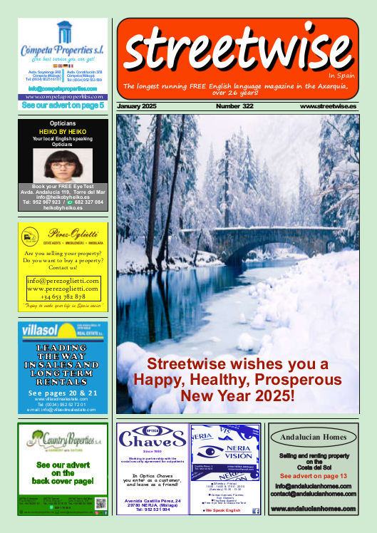 Streetwise magazine front page, year 2025 month 01, issue 322